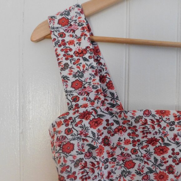 🦌 Abercrombie & Fitch Floral Cropped Smocked Tank Size M - Picture 9 of 15